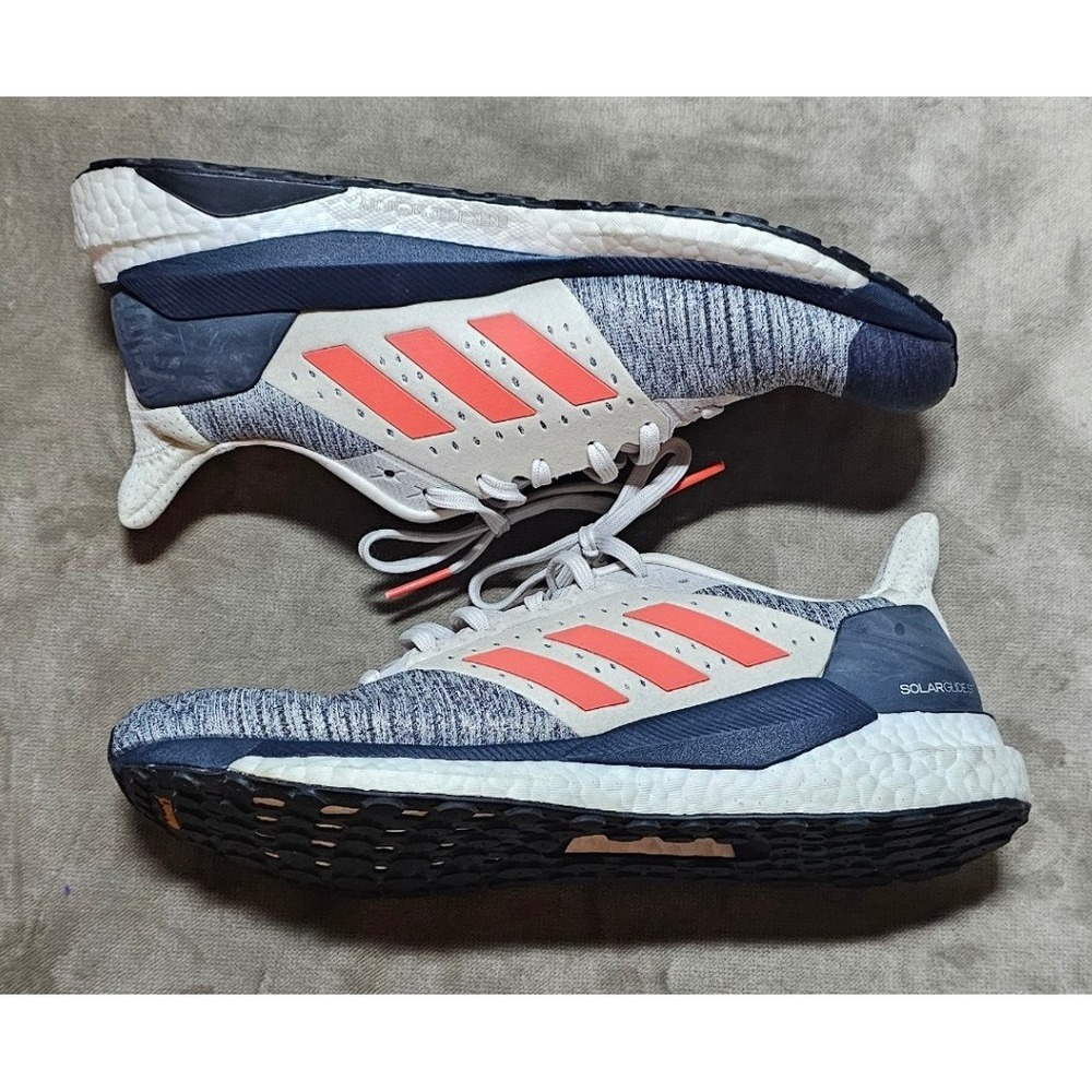 Adidas Solar Glide ST M Running Shoes Grey Navy Orange B96287 Mens 8.5